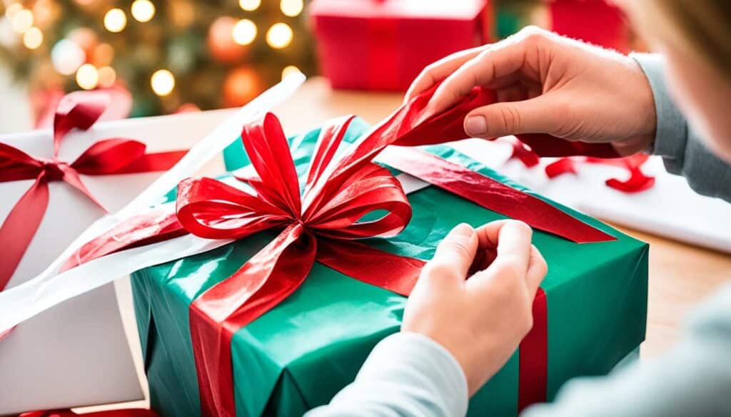 dekoratives geschenk enthüllen