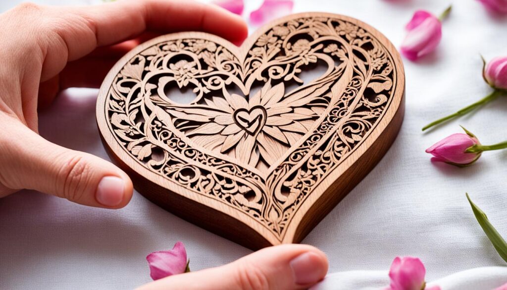 holzherz mit gravur zum valentinstag