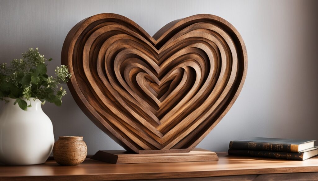 rustikales Design Holzherz